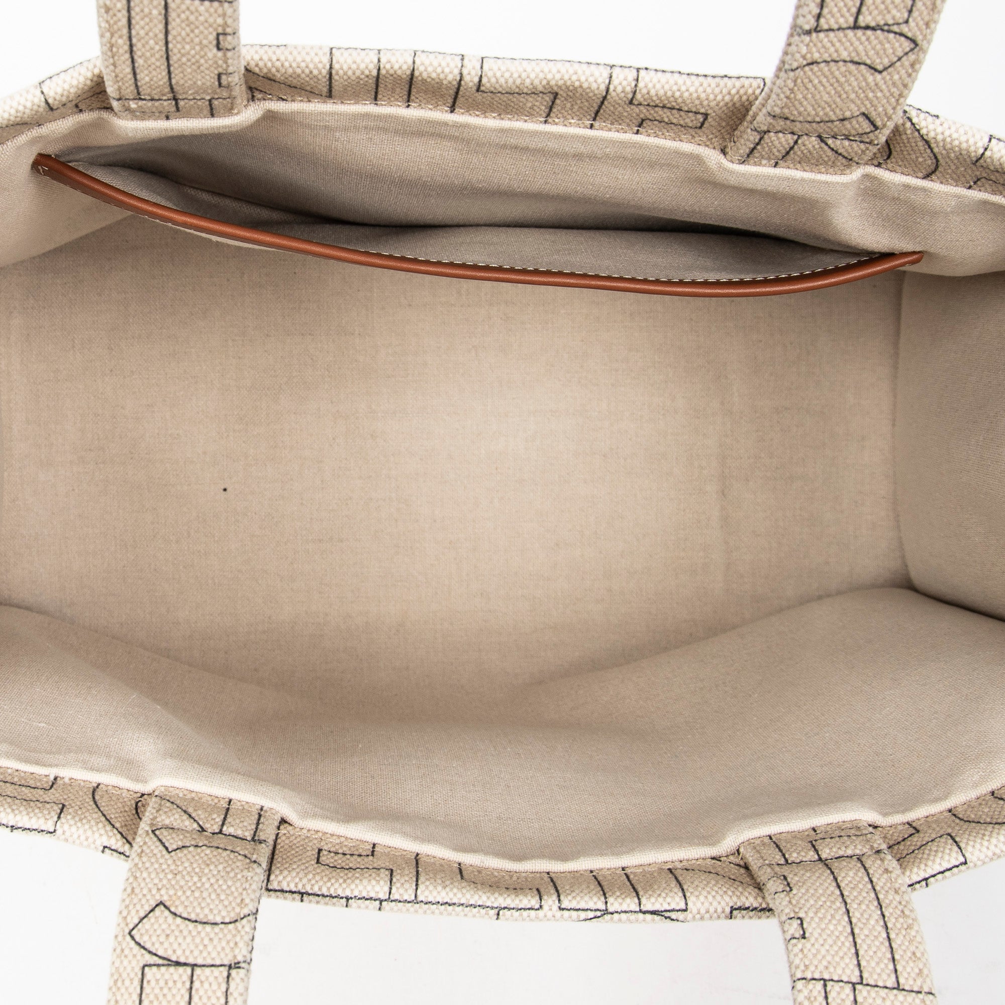 Shoulder Bag Large Triomphe Cabas Beige Canvas