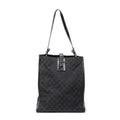 Shoulder Bag Vertical Tote Black Monogrammed Canvas