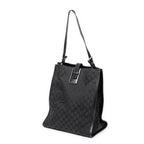 Shoulder Bag Vertical Tote Black Monogrammed Canvas
