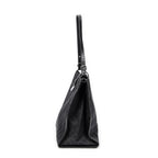 Shoulder Bag Vertical Tote Black Monogrammed Canvas