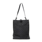 Shoulder Bag Vertical Tote Black Monogrammed Canvas