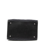 Shoulder Bag Vertical Tote Black Monogrammed Canvas