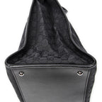 Shoulder Bag Vertical Tote Black Monogrammed Canvas