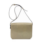 Shoulder Bag Vintage Circle Logo Flap Crossbody Green Smooth Calfskin Leather