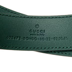 Belt Buckle Belt Green Smooth Calfskin Leather