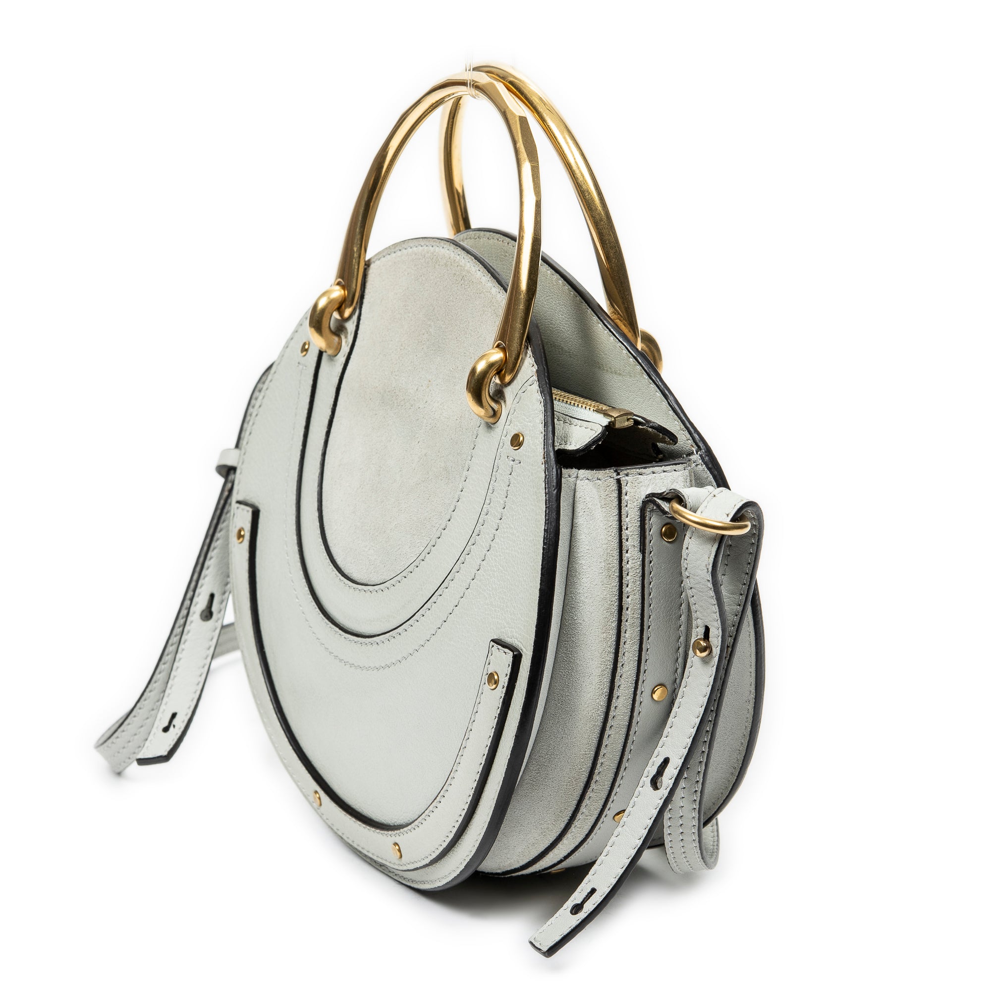 Shoulder Bag Small Pixie Crossbody Green Grained Leather