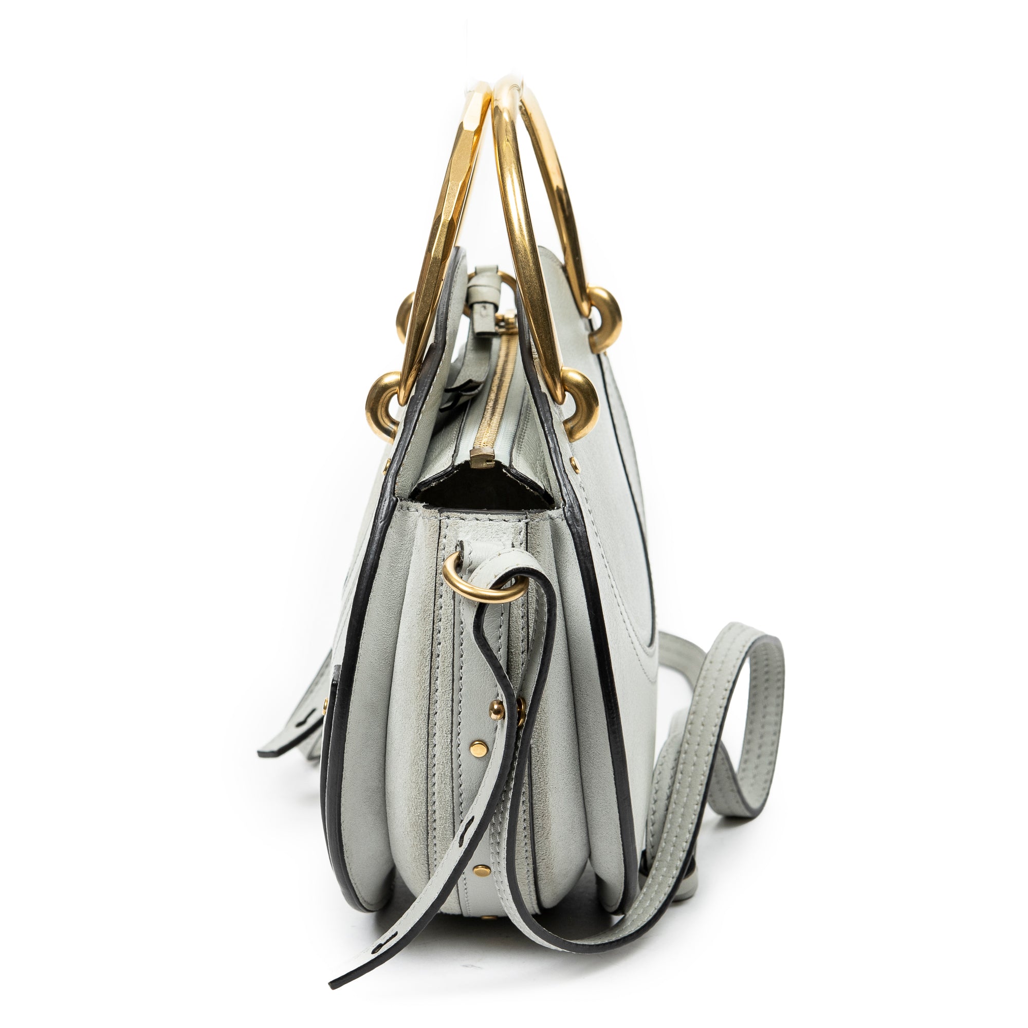 Shoulder Bag Small Pixie Crossbody Green Grained Leather