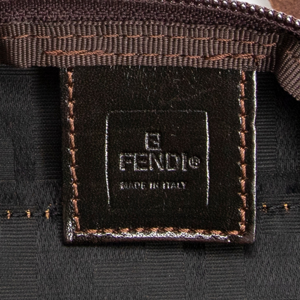 Shoulder Bag Foldable Tote Brown Zucca Canvas