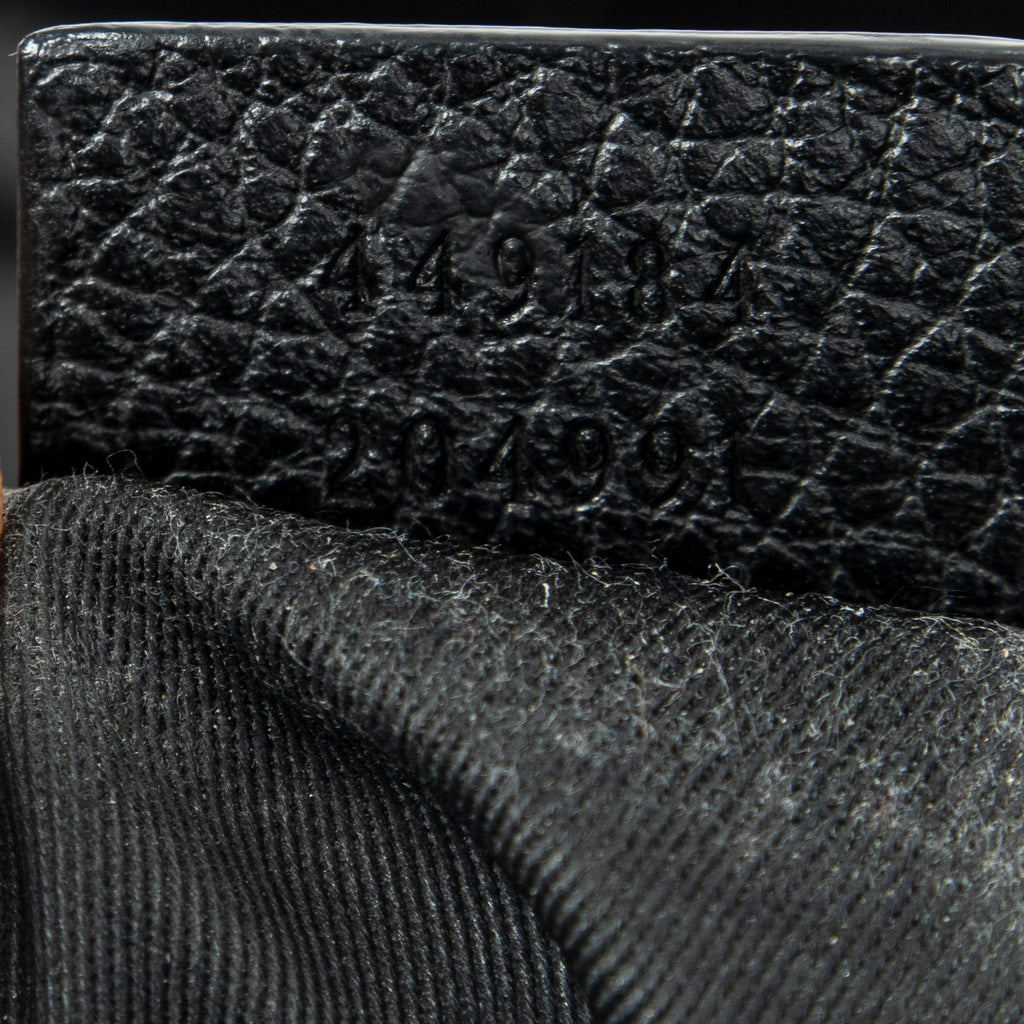 Shoulder Bag Zip Messenger Crossbody Black Monogrammed Nylon Canvas