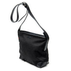 Shoulder Bag Square Zip Messenger Black Monogrammed Canvas