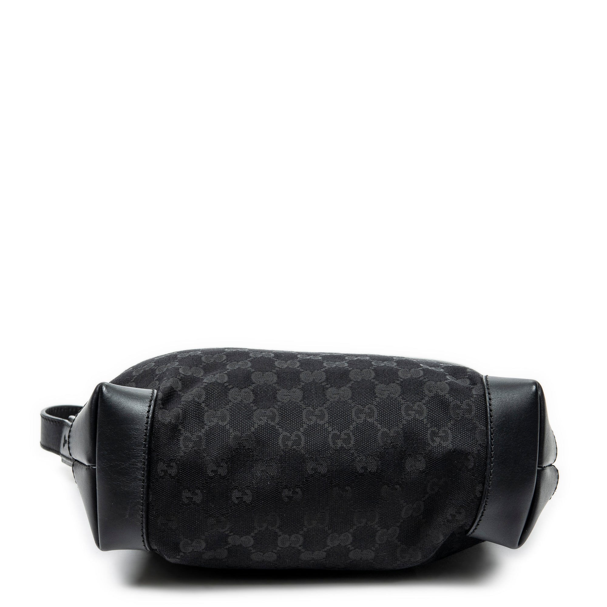Shoulder Bag Square Zip Messenger Black Monogrammed Canvas