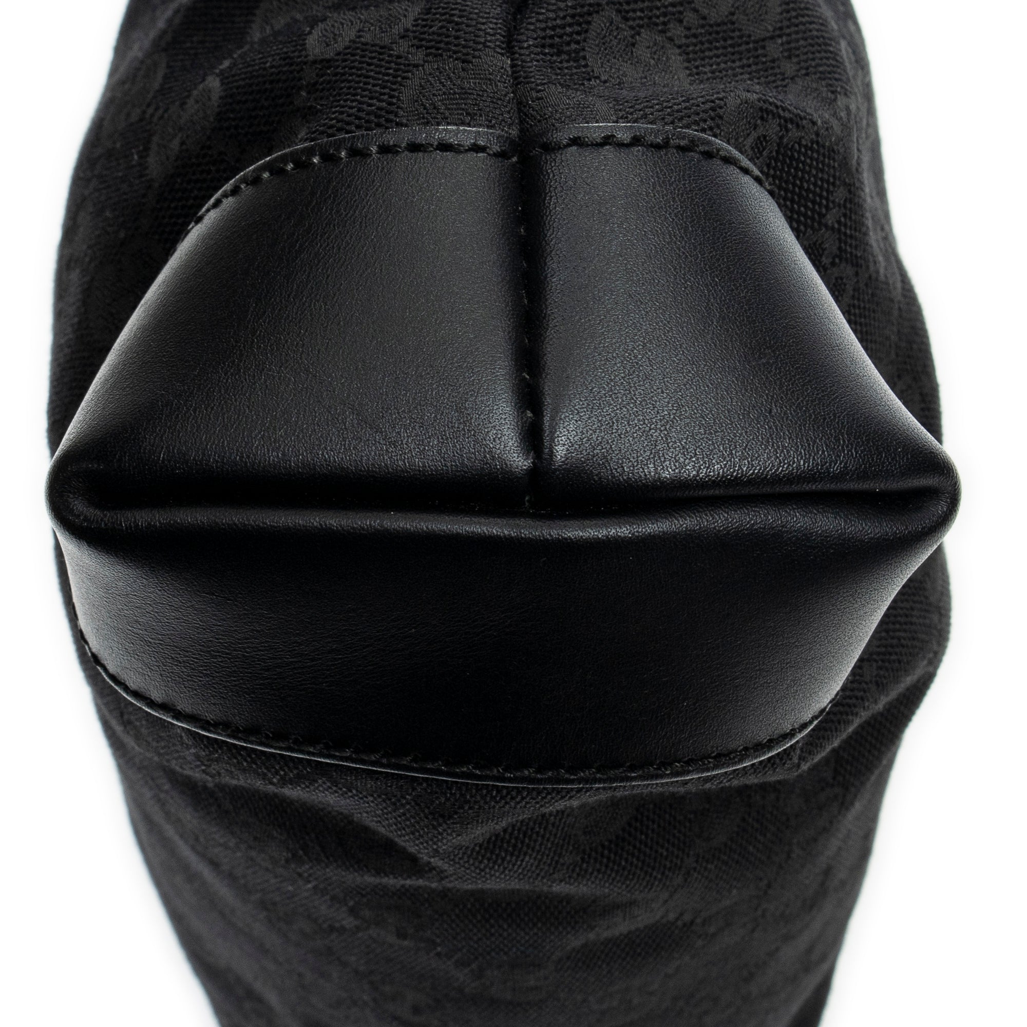 Shoulder Bag Square Zip Messenger Black Monogrammed Canvas