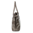 Bolso de Hombro Grande Cremallera Bolso de Compras Rosa Impronta Guccissima Lona Recubierta