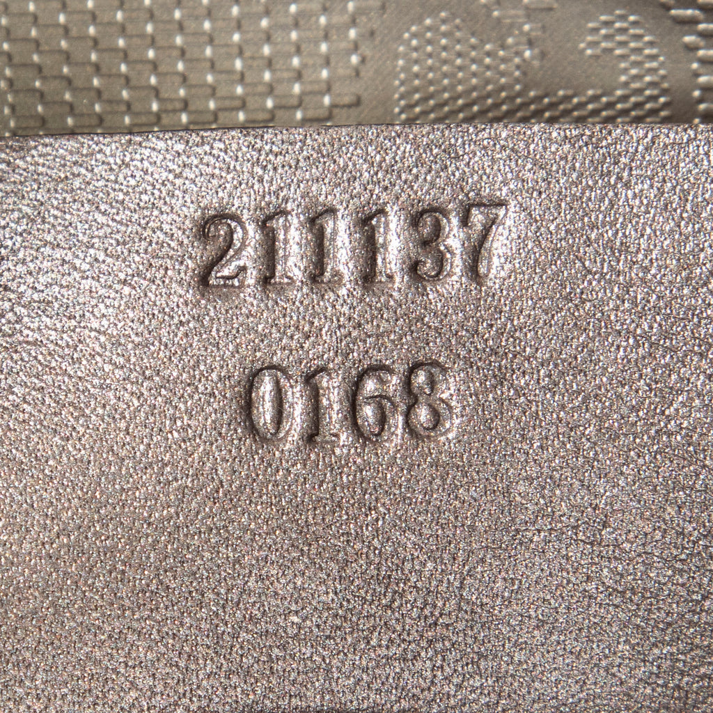 Bolso de Hombro Grande Cremallera Bolso de Compras Rosa Impronta Guccissima Lona Recubierta