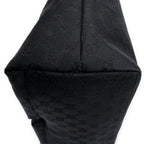 Shoulder Bag Double Pocket Hobo Black Monogrammed Canvas