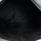 Shoulder Bag Double Pocket Hobo Black Monogrammed Canvas