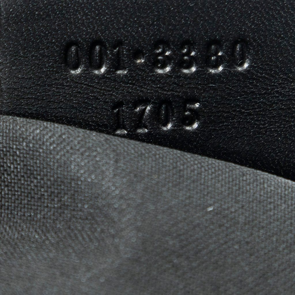 Shoulder Bag Double Pocket Hobo Black Monogrammed Canvas