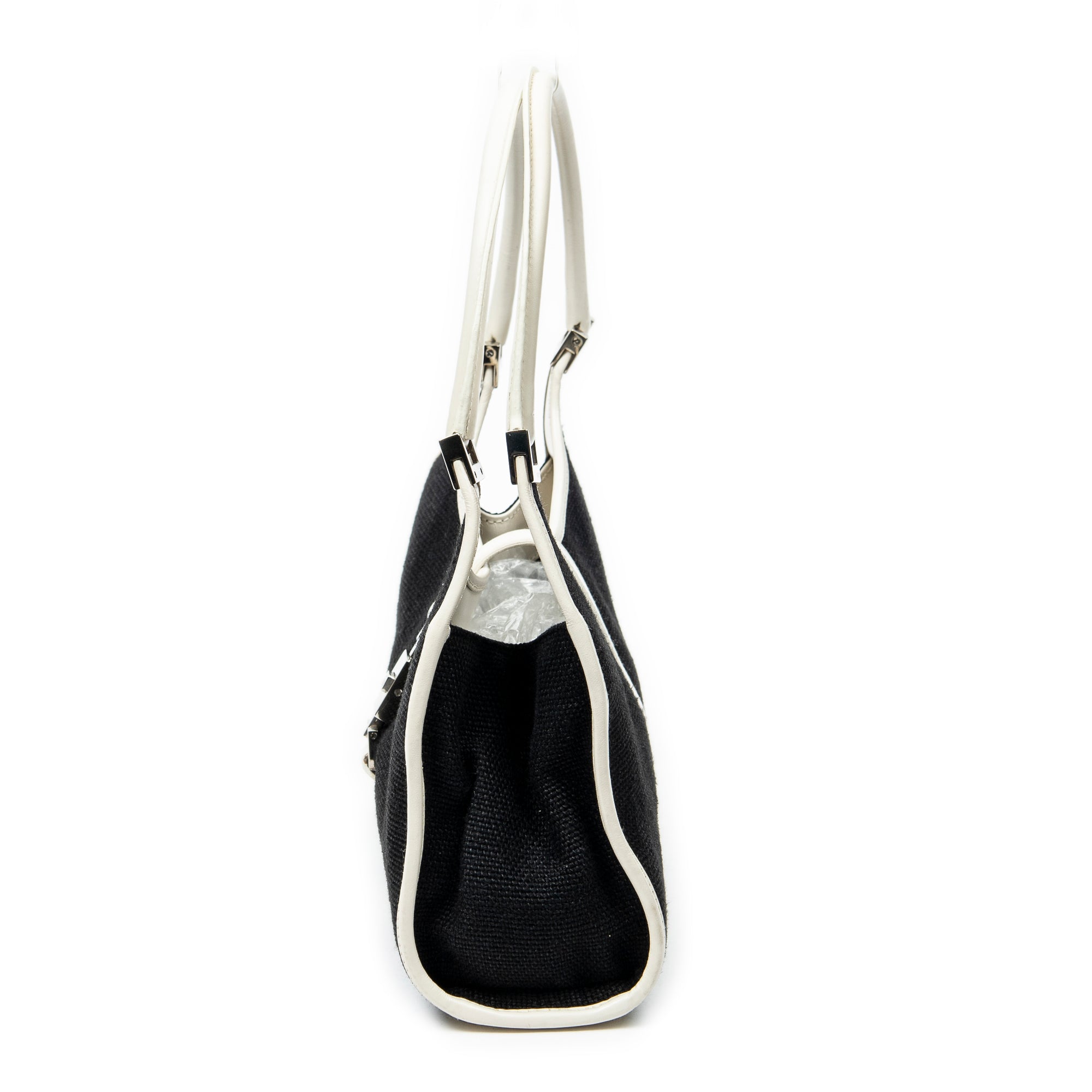 Bolso de hombro pequeño Bardot de lona negra