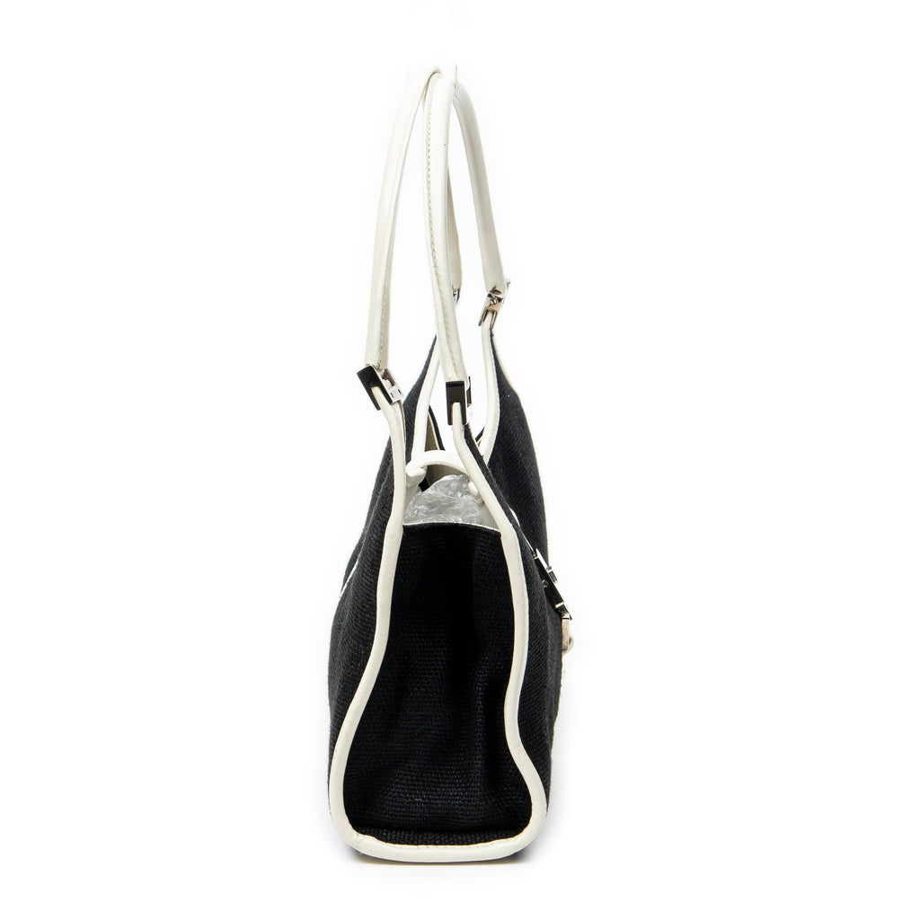 Bolso de hombro pequeño Bardot de lona negra