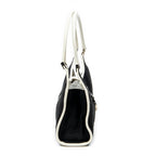 Bolso de hombro pequeño Bardot de lona negra