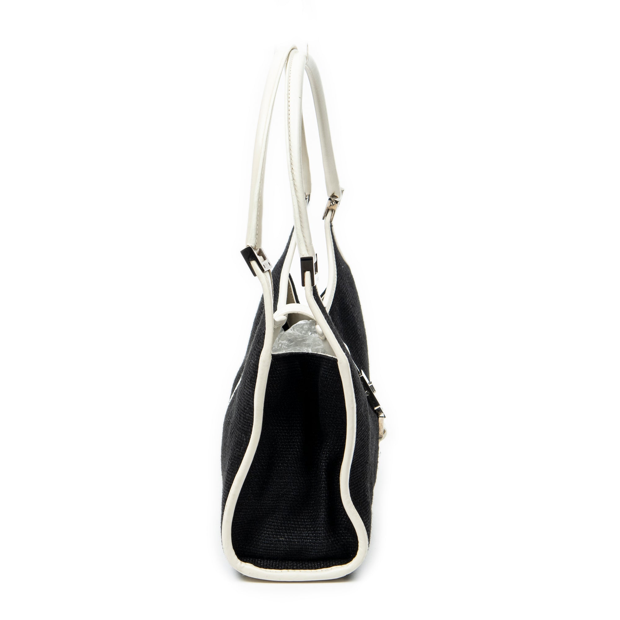 Bolso de hombro pequeño Bardot de lona negra