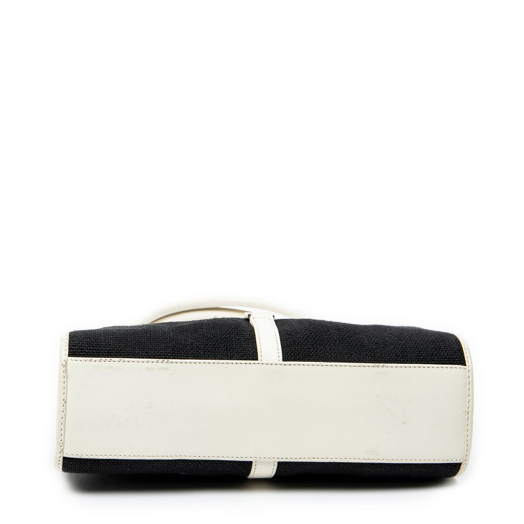 Bolso de hombro pequeño Bardot de lona negra