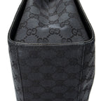 Shoulder Bag Square Bamboo Tote Black Monogrammed Canvas
