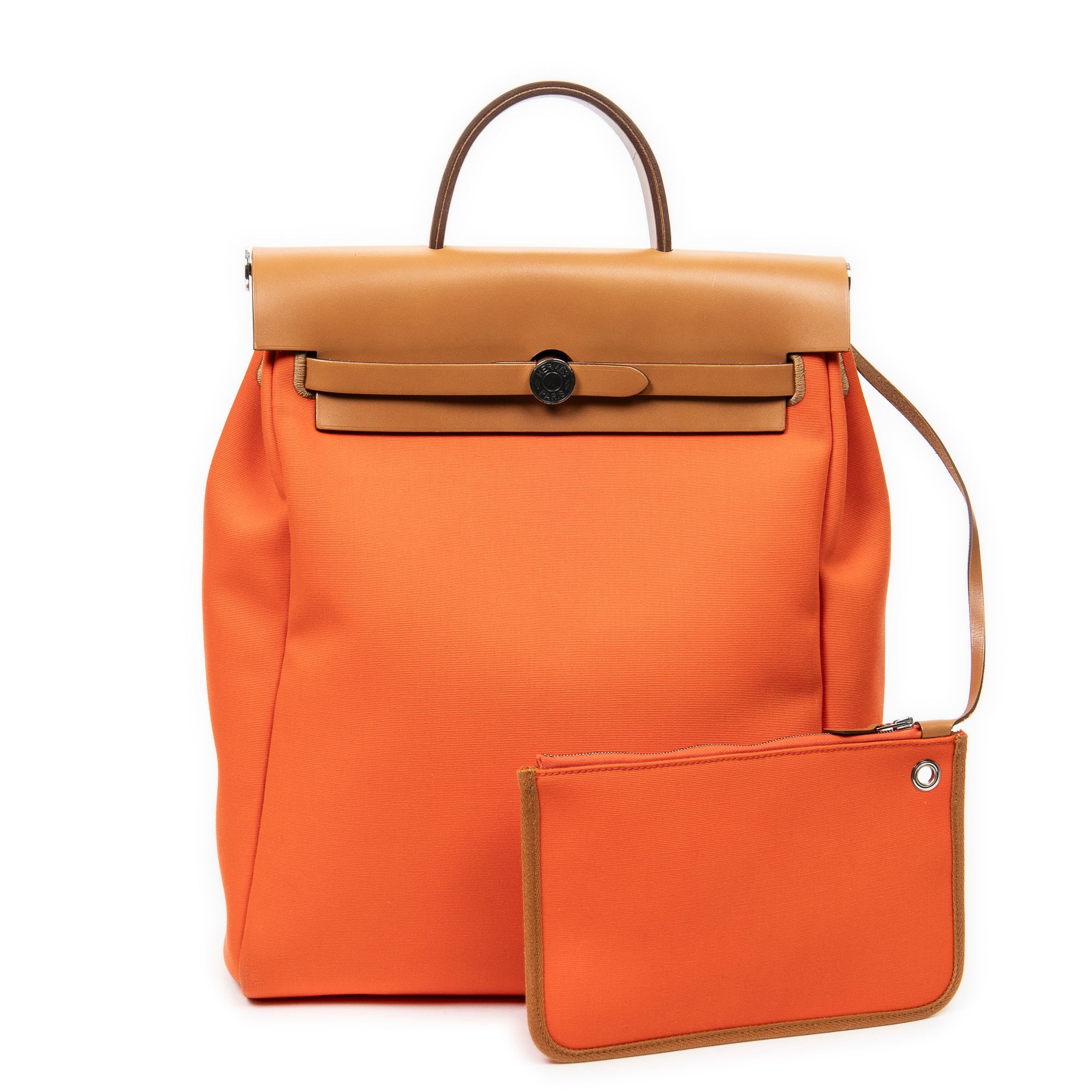 Backpack Herbag A Dos PM Orange Toile Officier Canvas