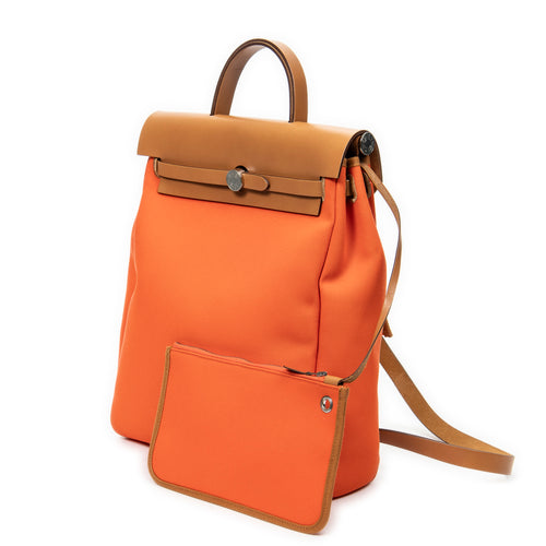 Backpack Herbag A Dos PM Orange Toile Officier Canvas