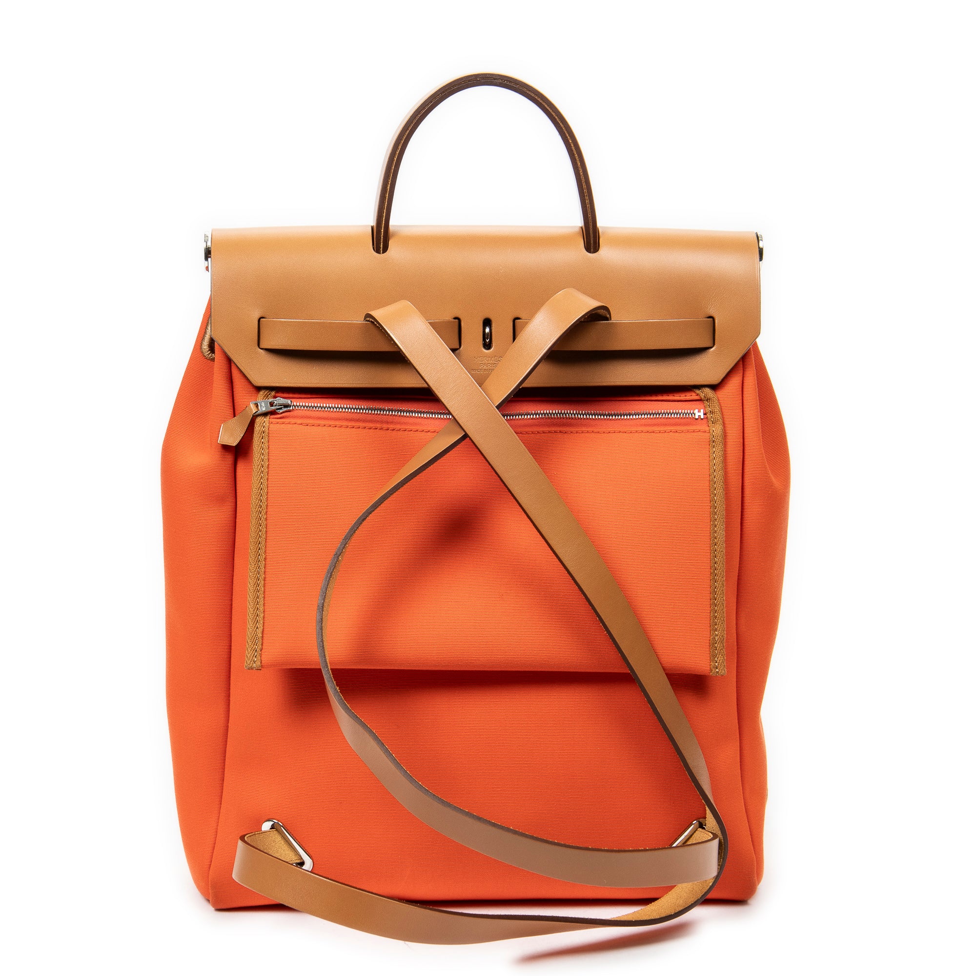 Backpack Herbag A Dos PM Orange Toile Officier Canvas