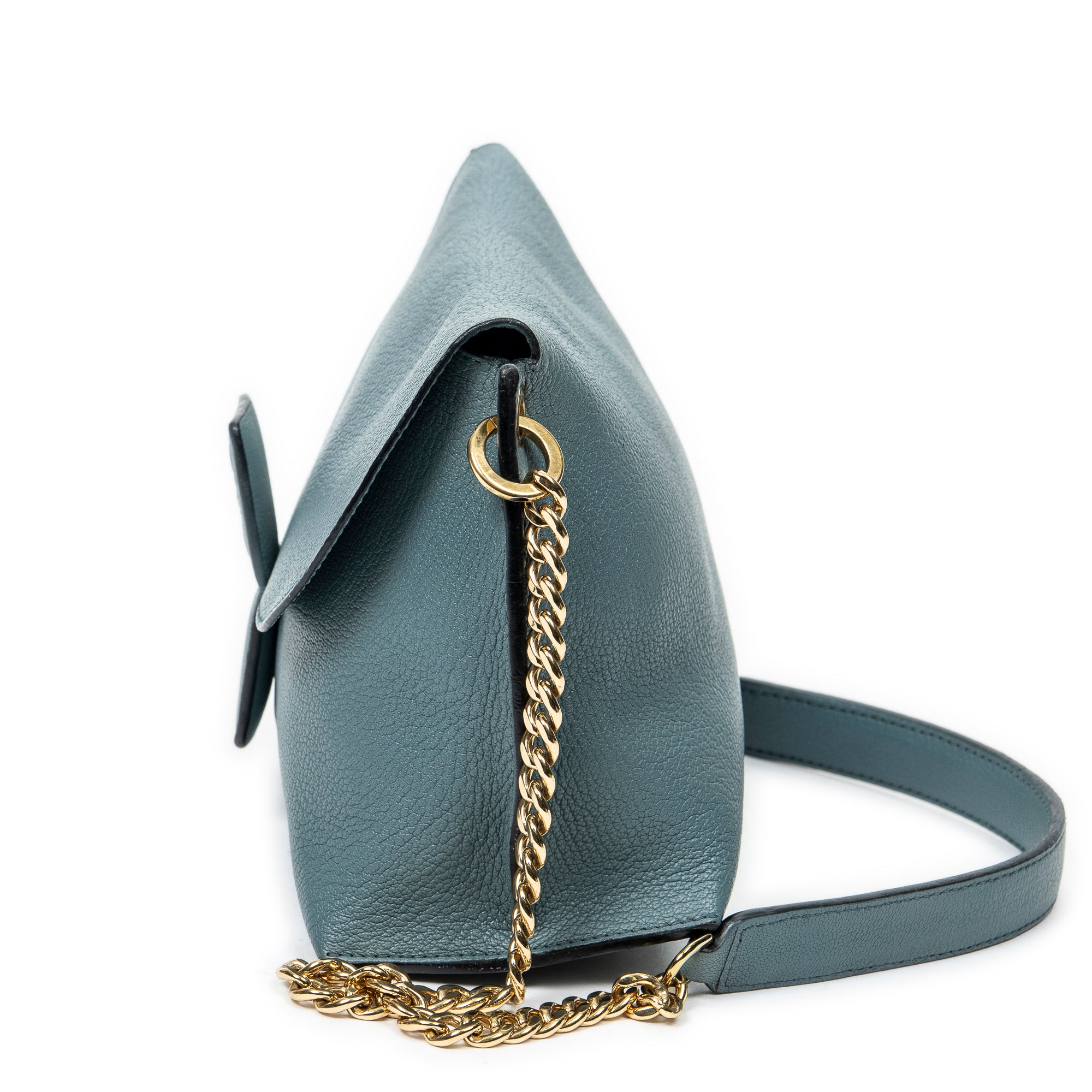 Shoulder Bag Avenue Crossbody Blue Grained Leather