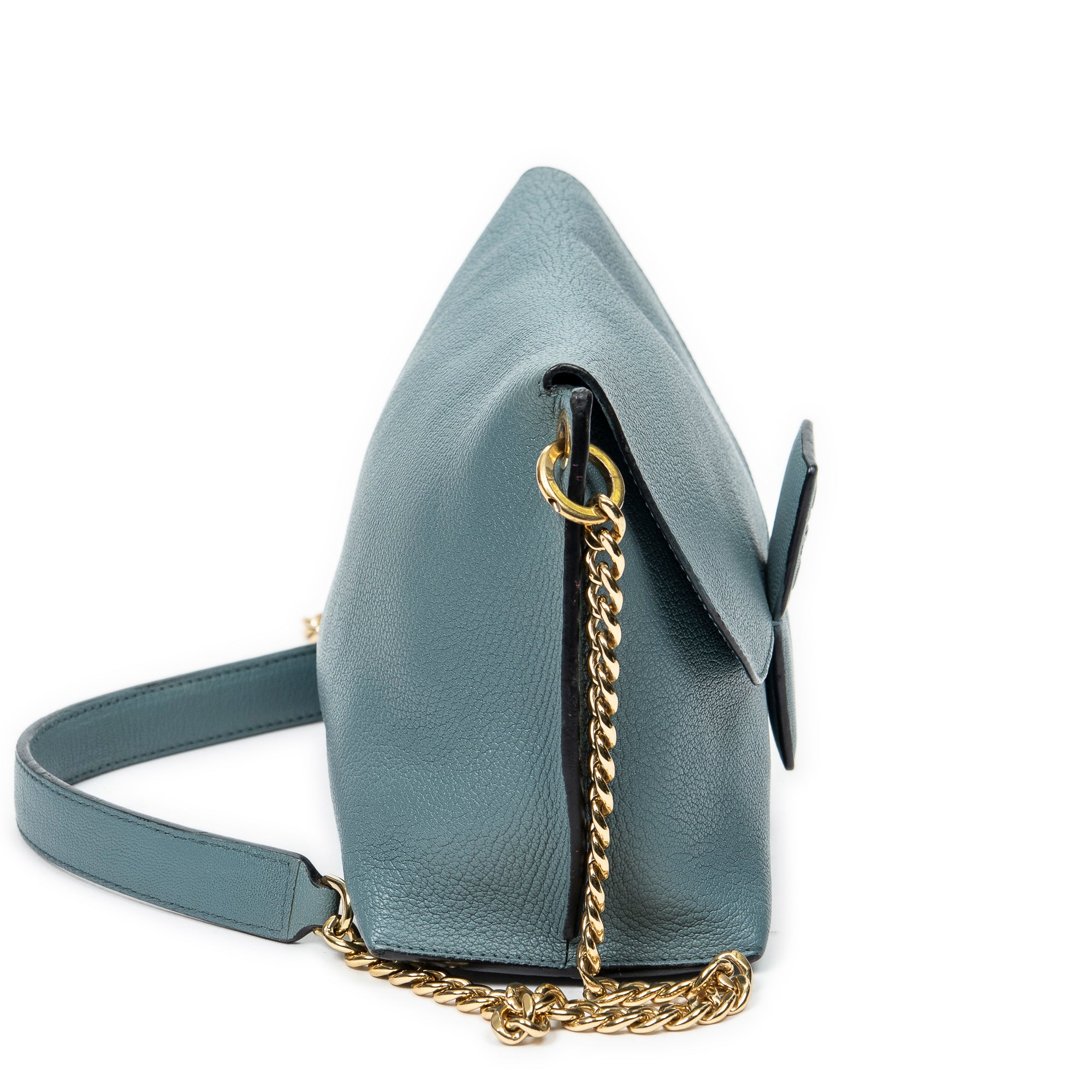 Shoulder Bag Avenue Crossbody Blue Grained Leather