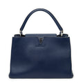 Handbag Capucines MM Navy Taurillon Clemence Leather