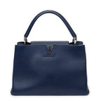 Handbag Capucines MM Navy Taurillon Clemence Leather