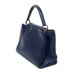 Handbag Capucines MM Navy Taurillon Clemence Leather