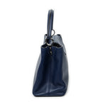 Handbag Capucines MM Navy Taurillon Clemence Leather