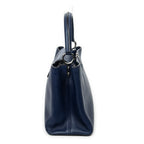 Handbag Capucines MM Navy Taurillon Clemence Leather