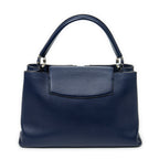 Handbag Capucines MM Navy Taurillon Clemence Leather