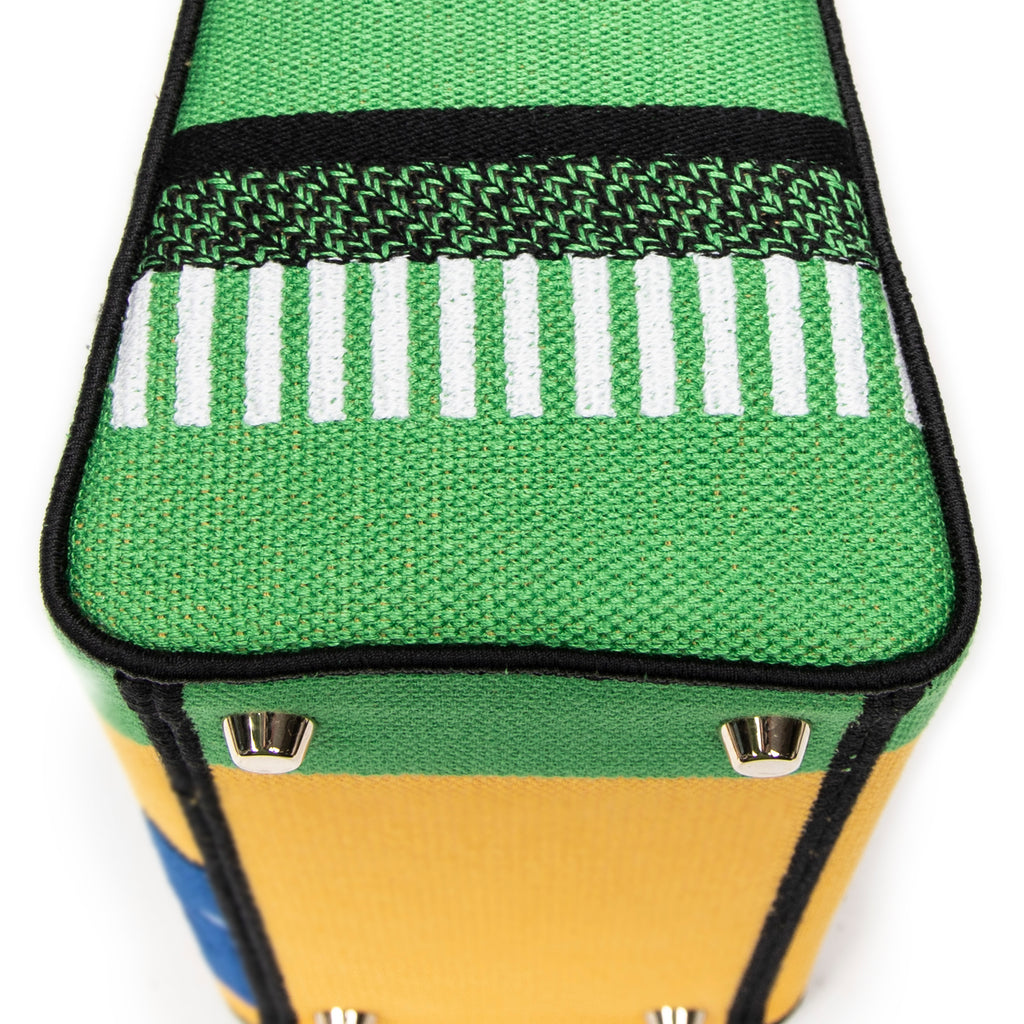 Shoulder Bag Medium Lady D-Lite Yellow Embroidered Canvas