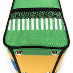 Shoulder Bag Medium Lady D-Lite Yellow Embroidered Canvas