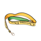 Shoulder Bag Medium Lady D-Lite Yellow Embroidered Canvas