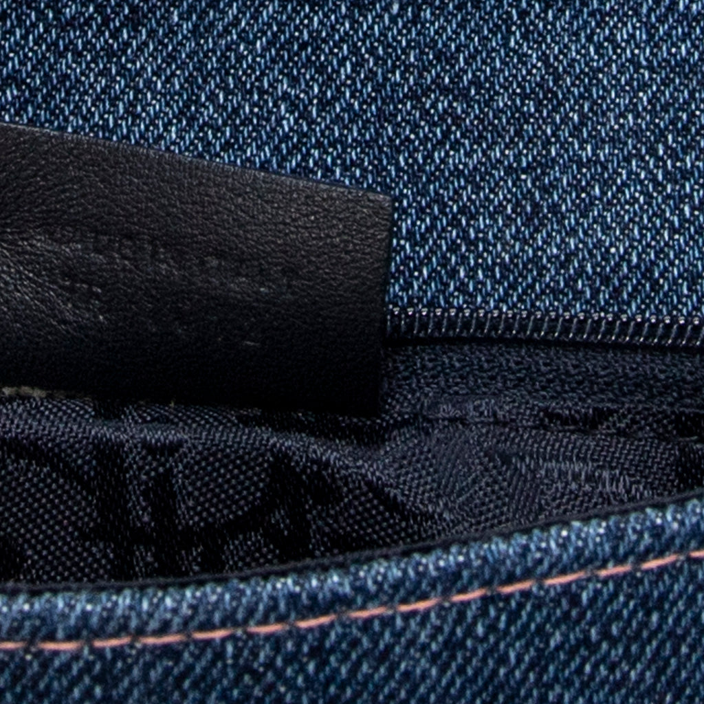 Wallet Long Jean Saddle Wallet Blue Denim Canvas