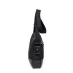 Shoulder Bag Square Slip Pocket Crossbody Black Nylon Canvas