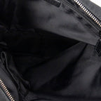 Shoulder Bag Square Slip Pocket Crossbody Black Nylon Canvas