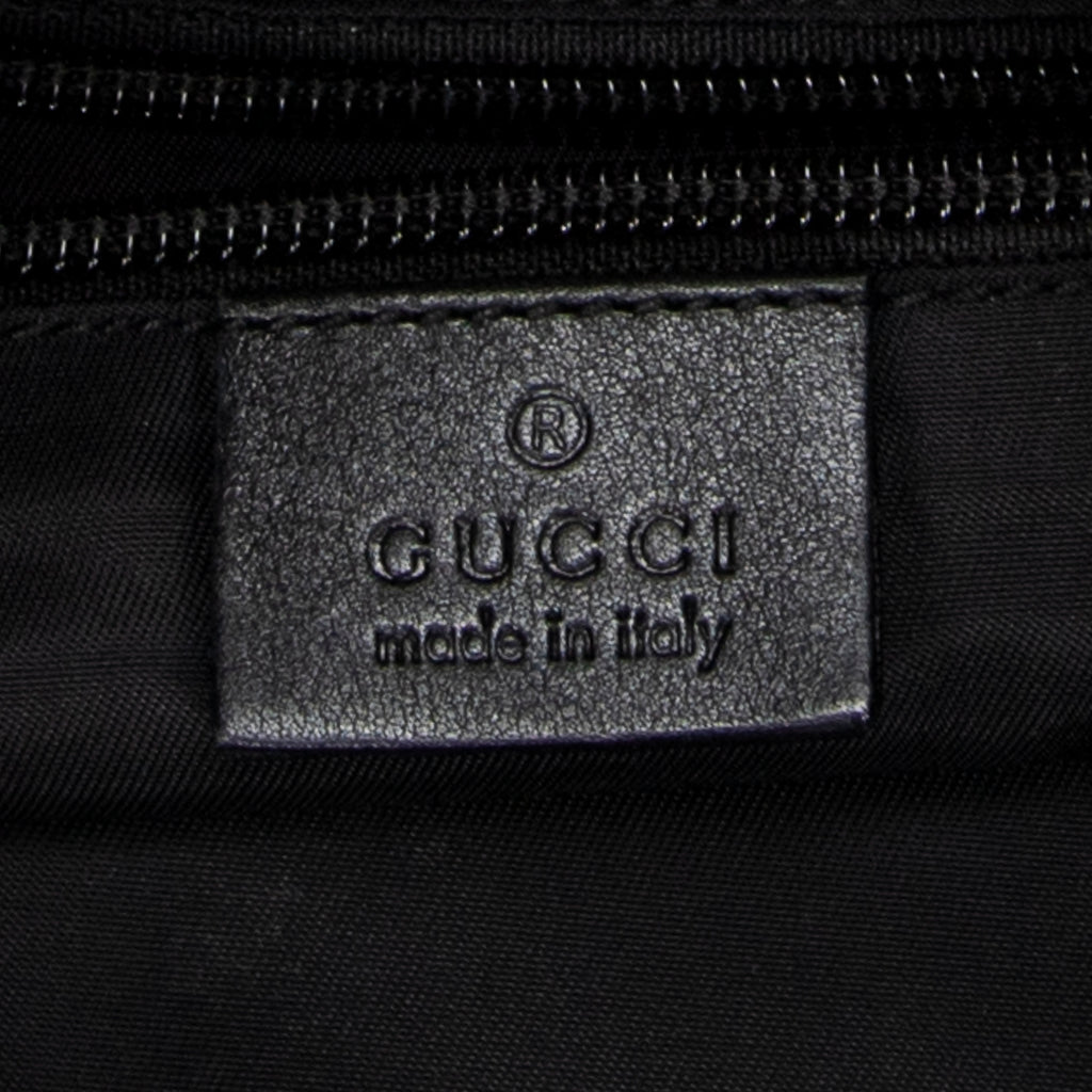 Shoulder Bag Square Slip Pocket Crossbody Black Nylon Canvas