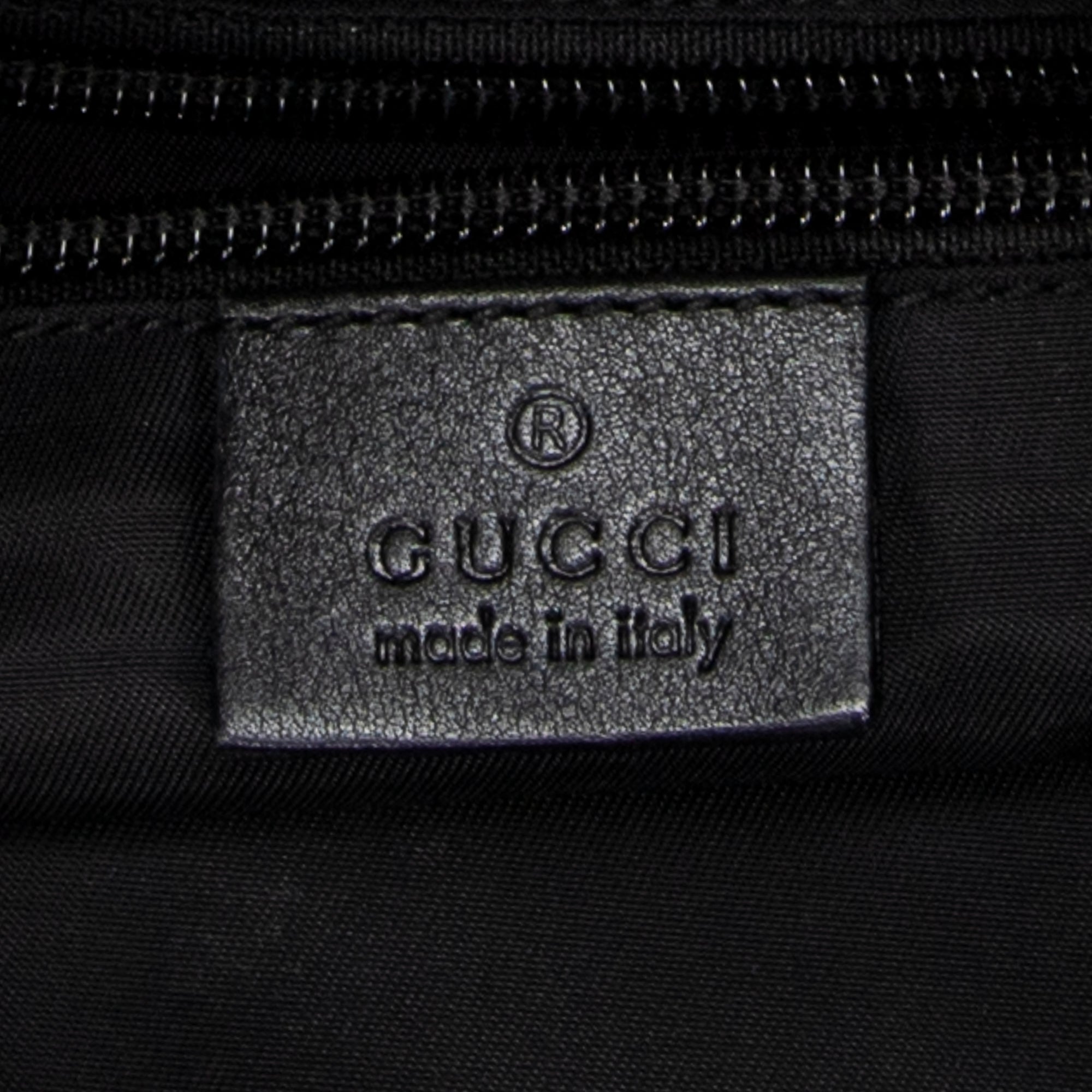 Shoulder Bag Square Slip Pocket Crossbody Black Nylon Canvas