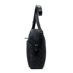 Shoulder Bag Small Square Crossbody Black Monogrammed Canvas