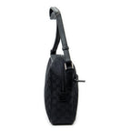 Shoulder Bag Small Square Crossbody Black Monogrammed Canvas