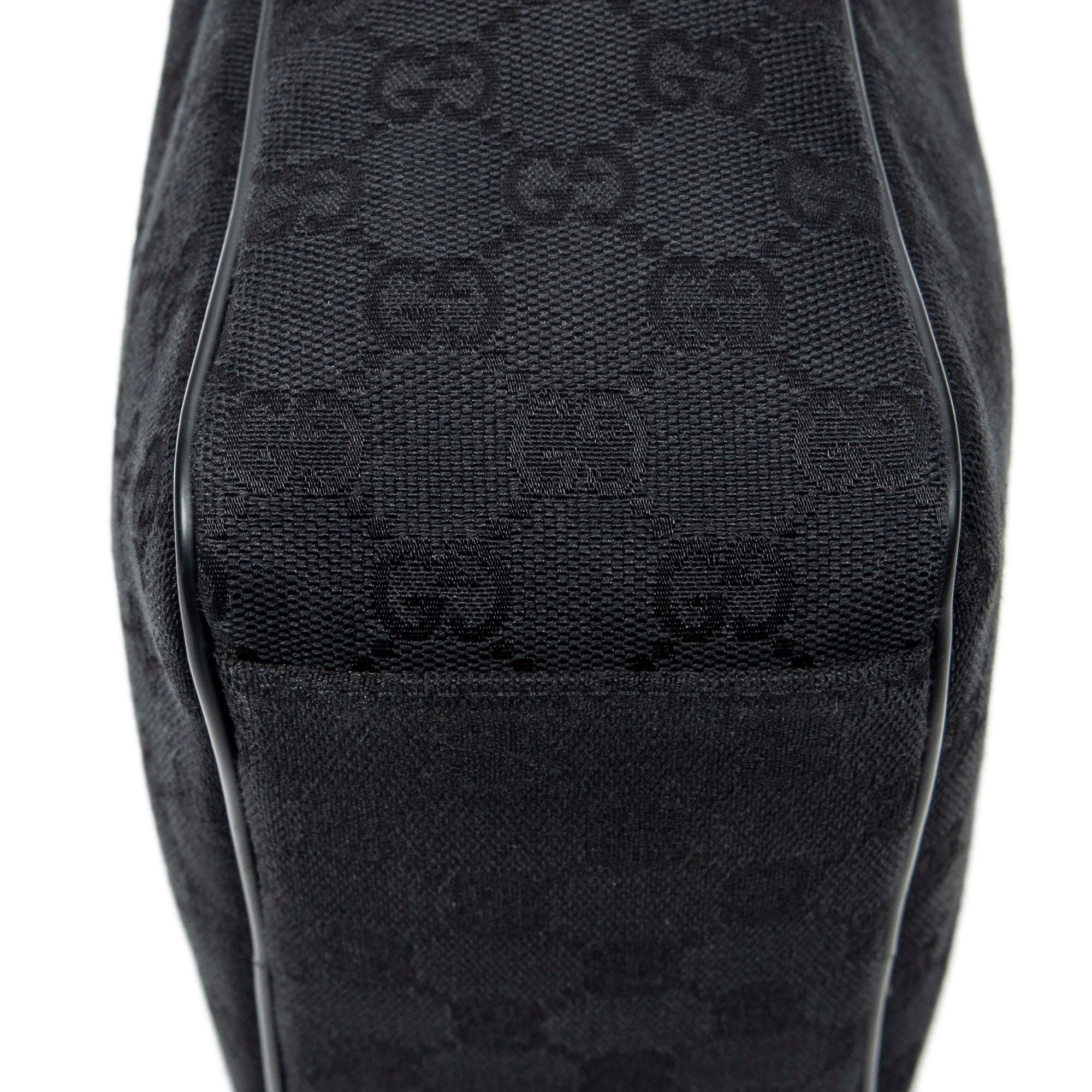 Shoulder Bag Small Square Crossbody Black Monogrammed Canvas