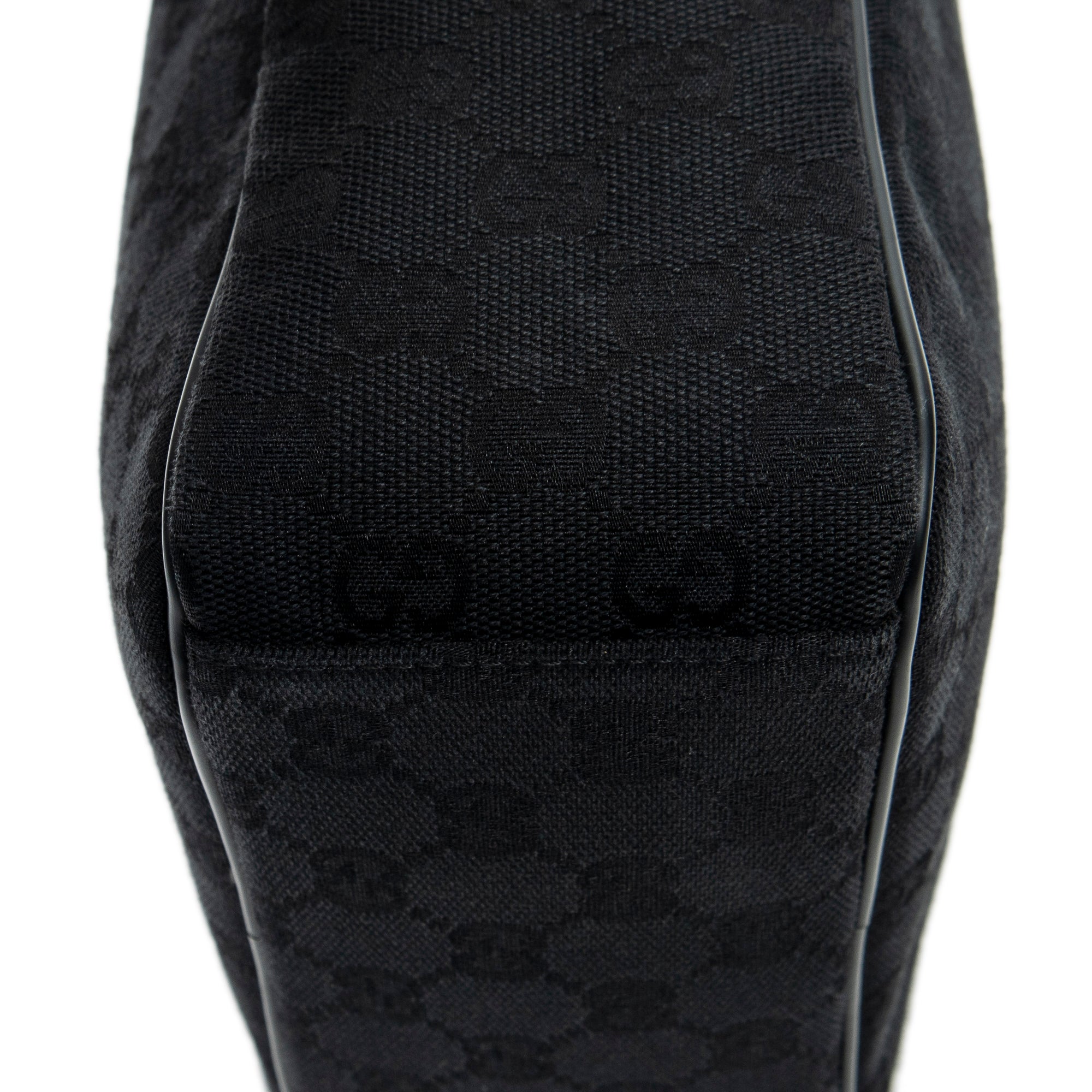 Shoulder Bag Small Square Crossbody Black Monogrammed Canvas